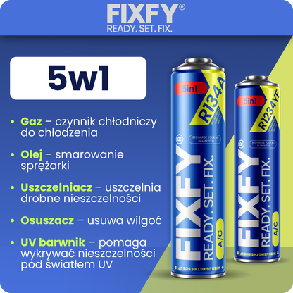 FIXFY 2x 5w1 z czynnikiem typu R134a/R1234yf